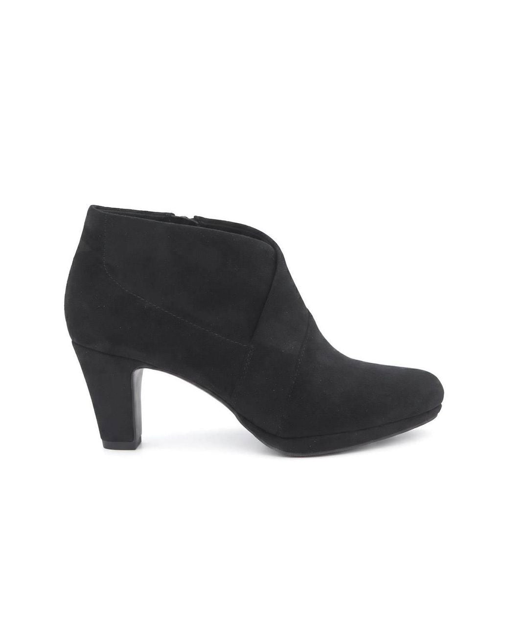 Pavers Black Smart Stiletto Heel Ankle Boots