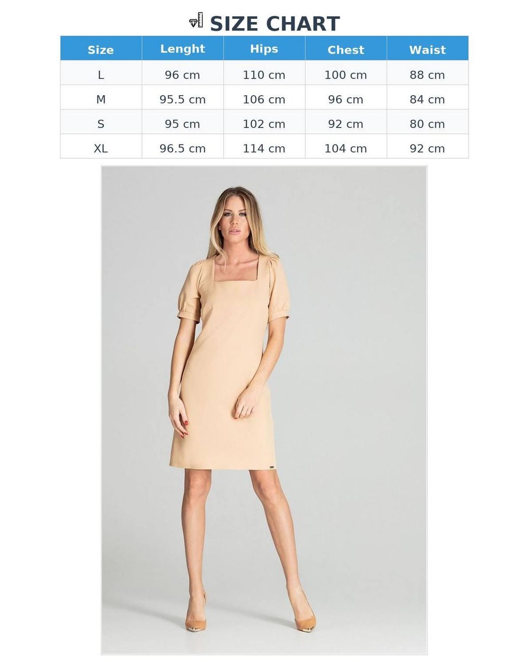 Love Lace Natural Plain Square Neck Midi Dress