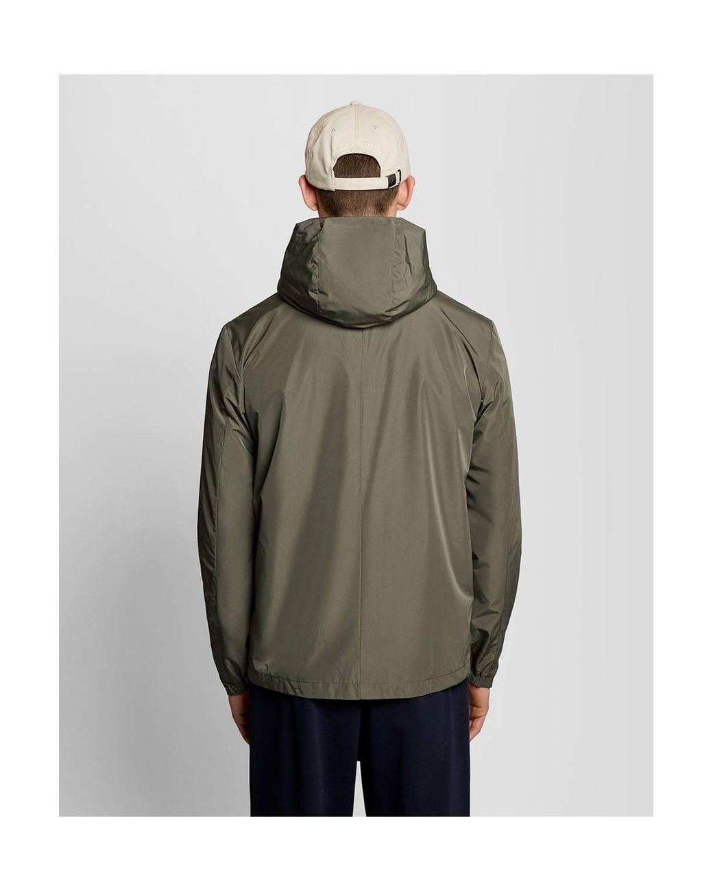 Lyle & Scott Green Lightweight Hooded Zip Through Jacket Ash for men