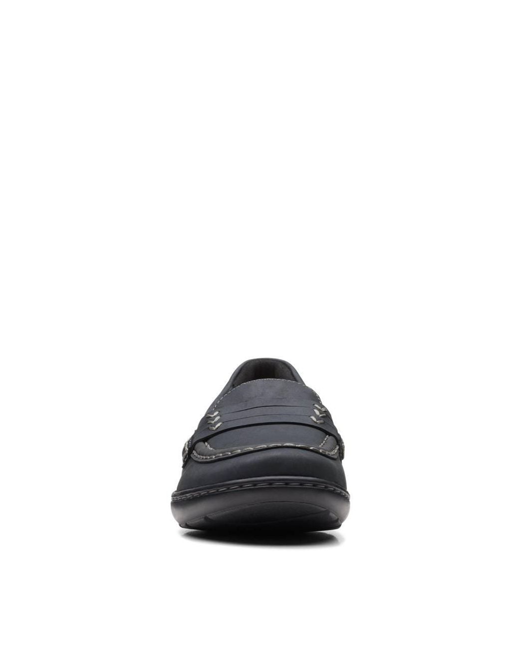 Clarks Blue Cora Ashly Leather Loafers, Slip Ons