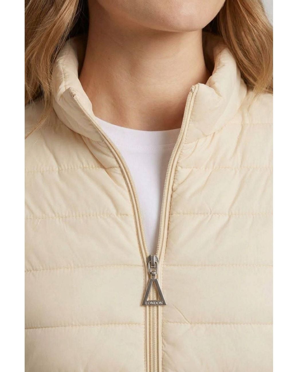 Izabel London Blue High Neck Zip-Up Padded Puffer Jacket