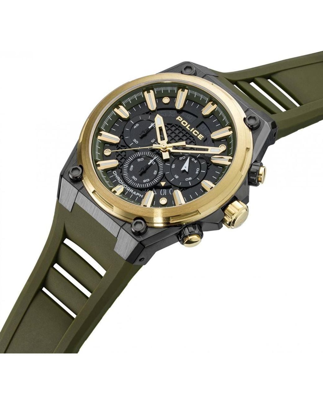 Police Green Pewgo0000603 Uros 53Mm Quartz Watch for men