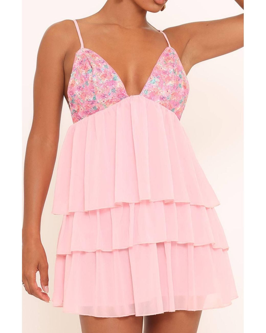 EGO Pink Strappy Mini Dress