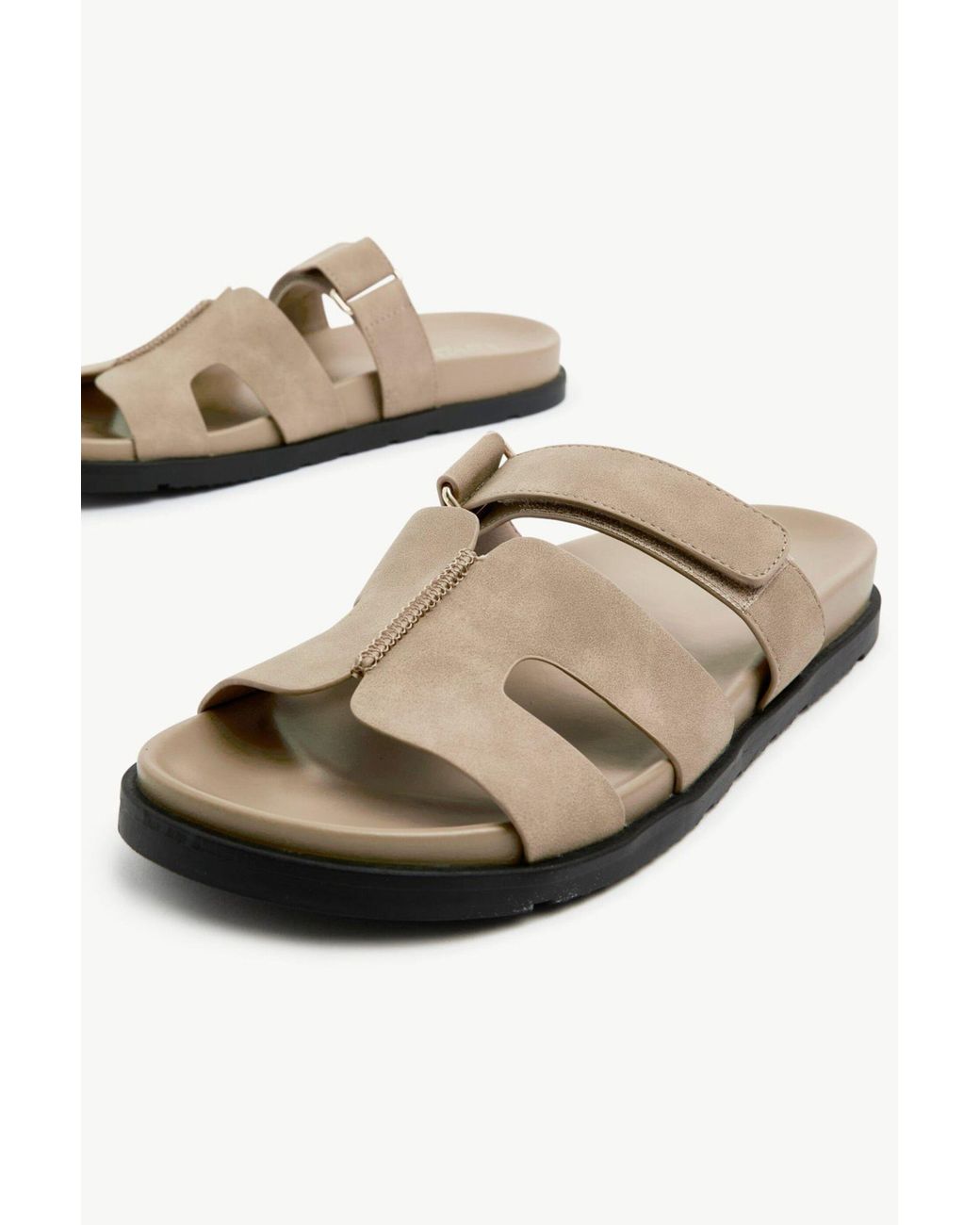 Linzi White Emmy Faux Nubuck Sandals