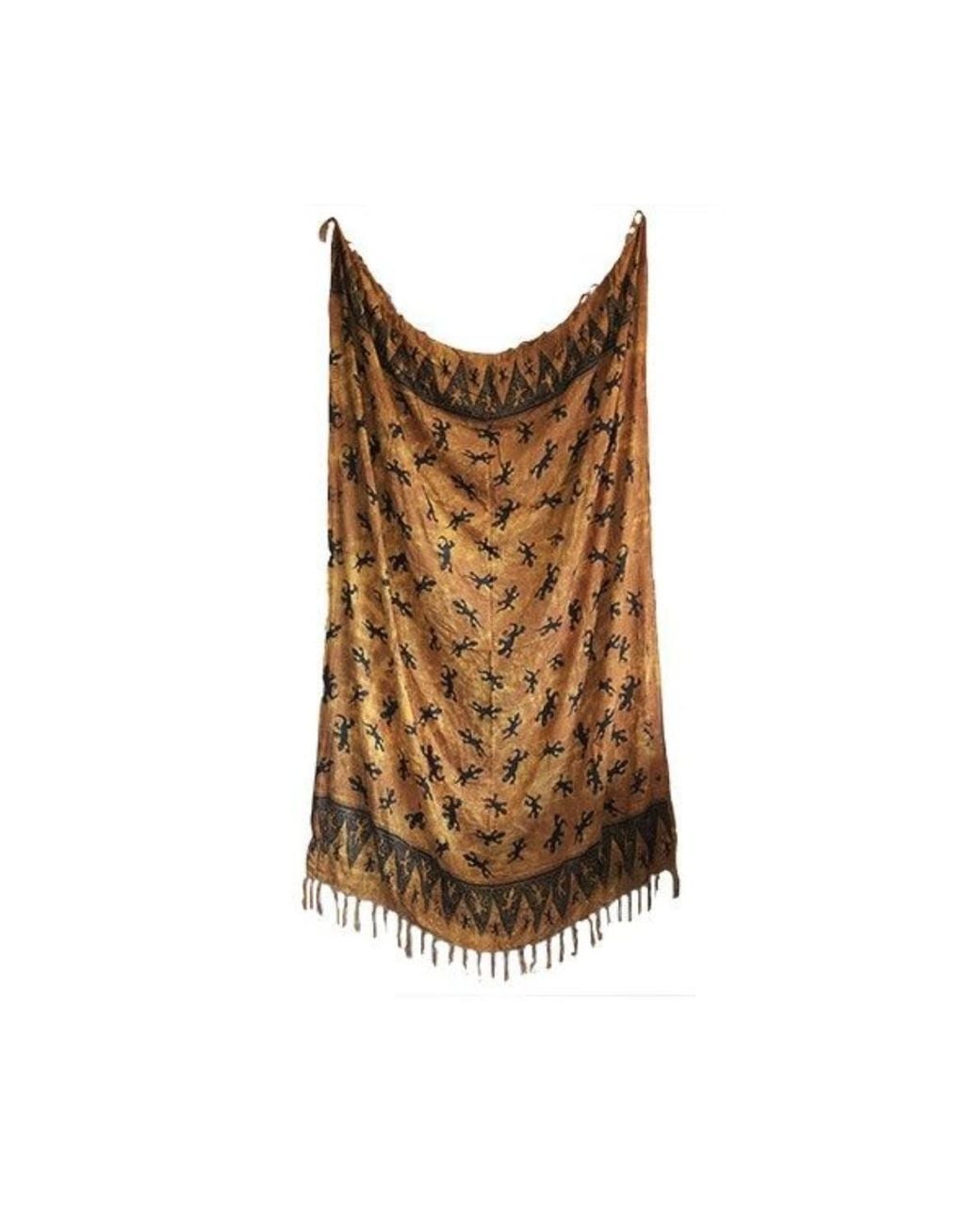 KDMD Yellow Bali Gecko Sarongs & Scarves 100% Rayon Summer & Travel Wear