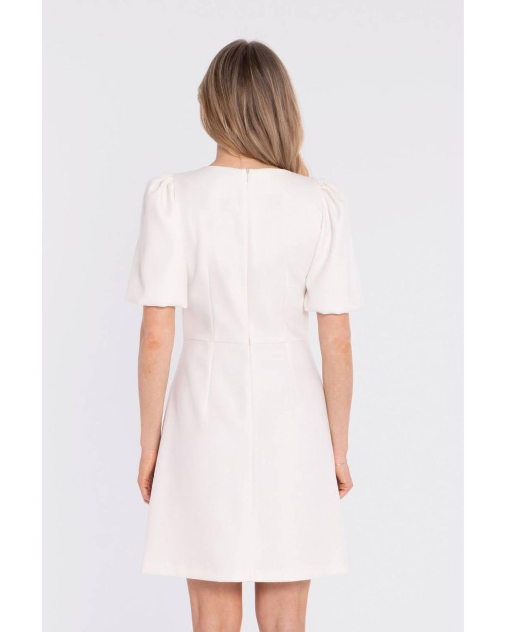 Love Lace White Stretch Rayon Short Sleeve Dress