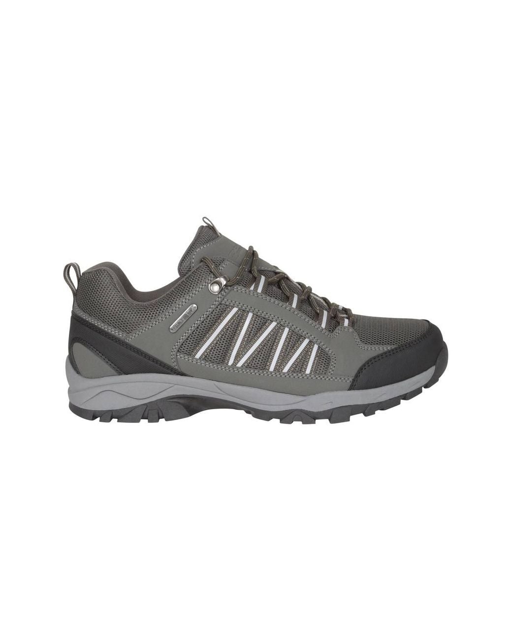 Mountain Warehouse Gray Path Walking Shoes Breathable Waterproof Gym Trainers for men