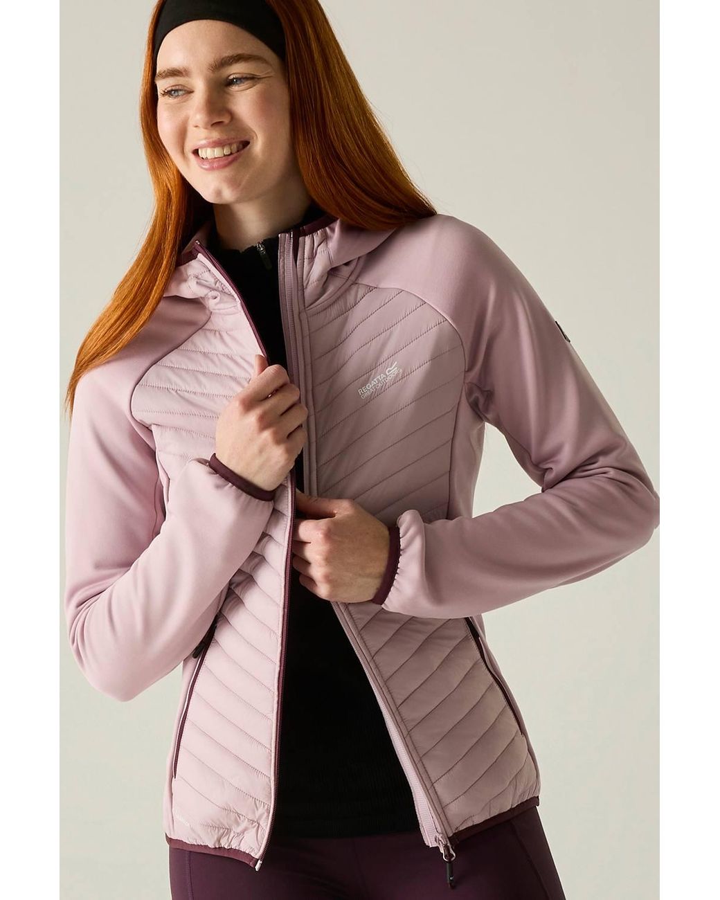 Regatta Pink Andreson Stretch Water-Repellent Hybrid Quilted Jacket