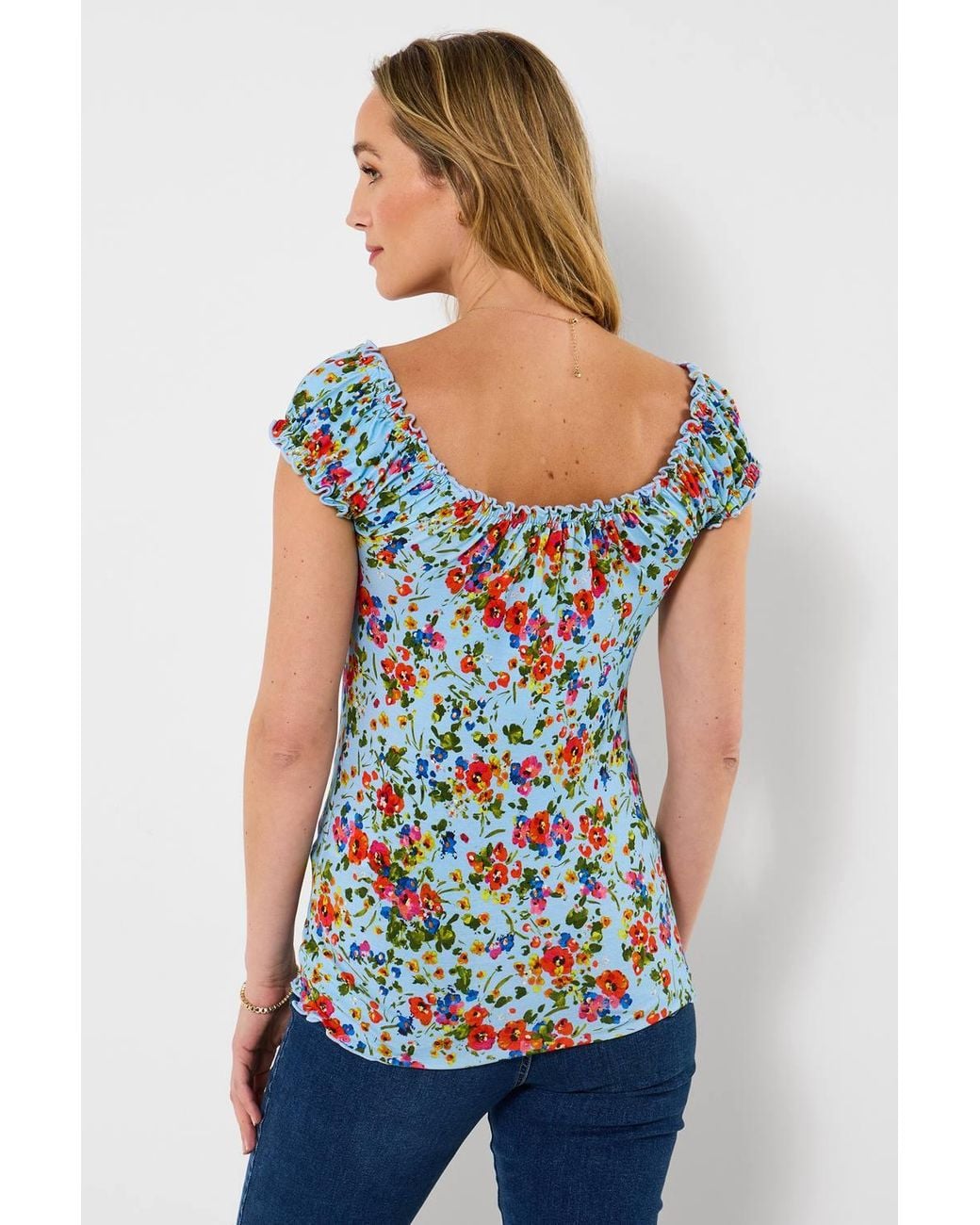 Joe Browns White Ditsy Floral Printed Boho Top