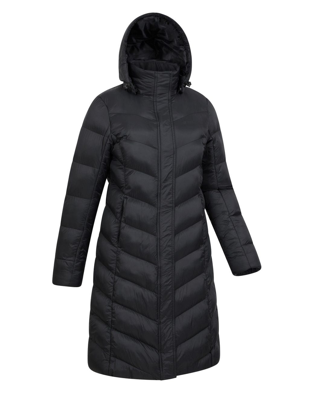 Mountain Warehouse Blue Water Resistant Lightweight Adjustable Hood Padded Jacket