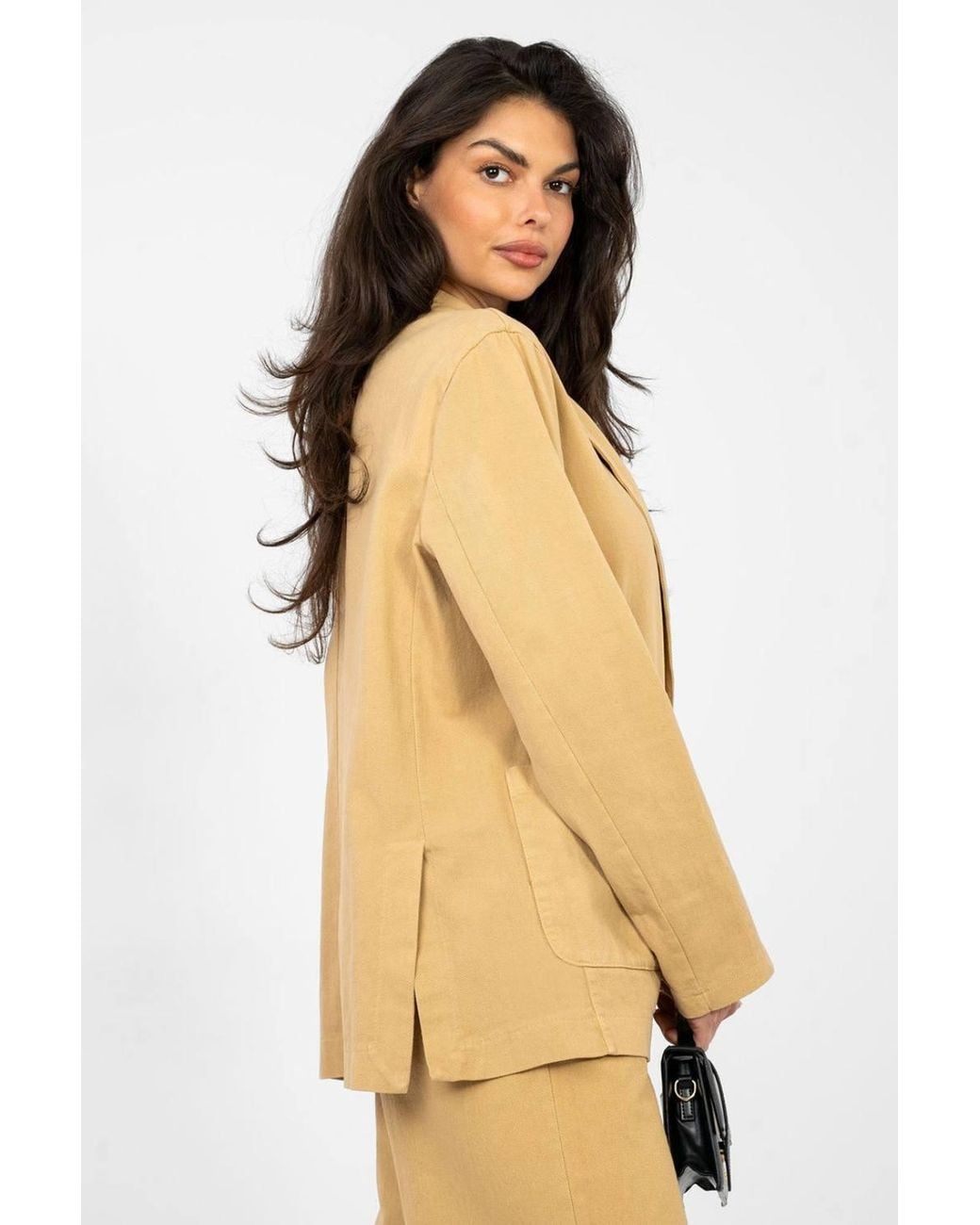 Love Lace Natural Unlined Cotton Denim Blazer