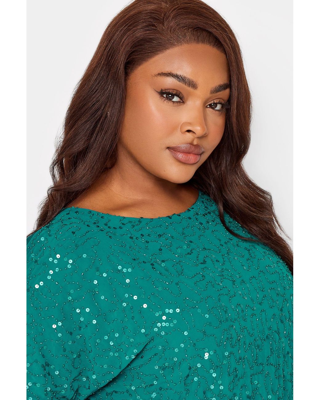 Yours Blue Embellished Shift Dress