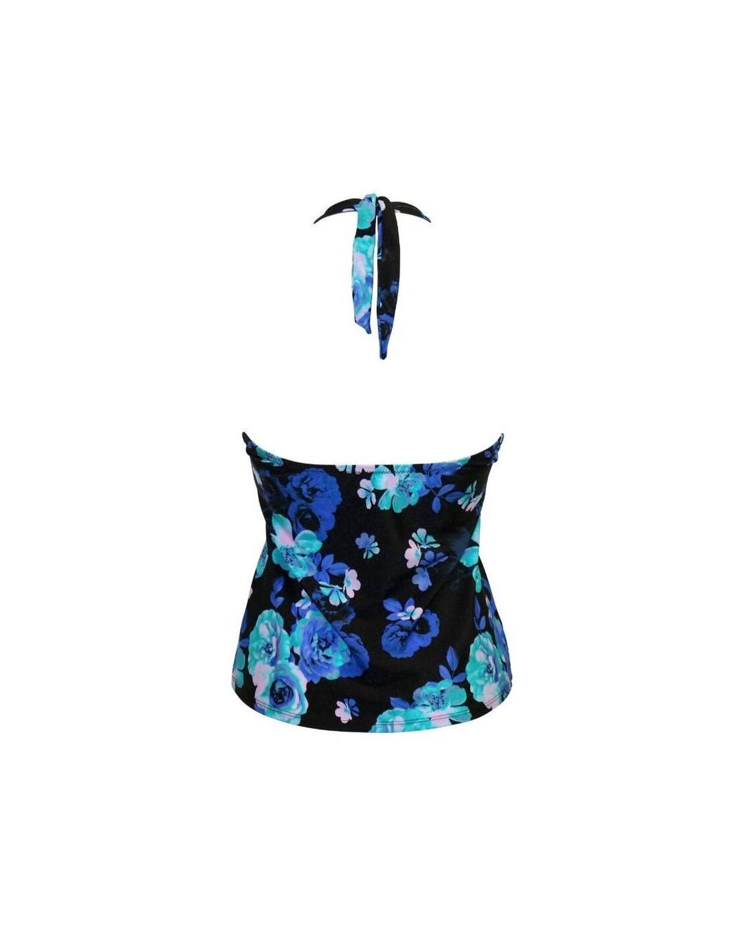 Pour Moi Blue Portofino Halter Tankini Top