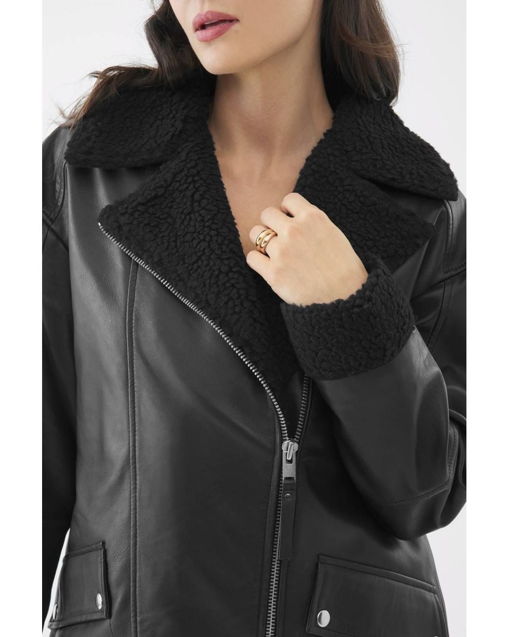 Bolongaro Trevor Black Real Leather Eden Shearling