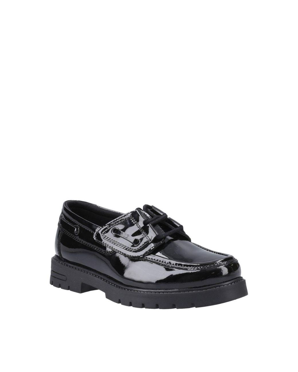 Hush Puppies Black Lucy Patent Junior