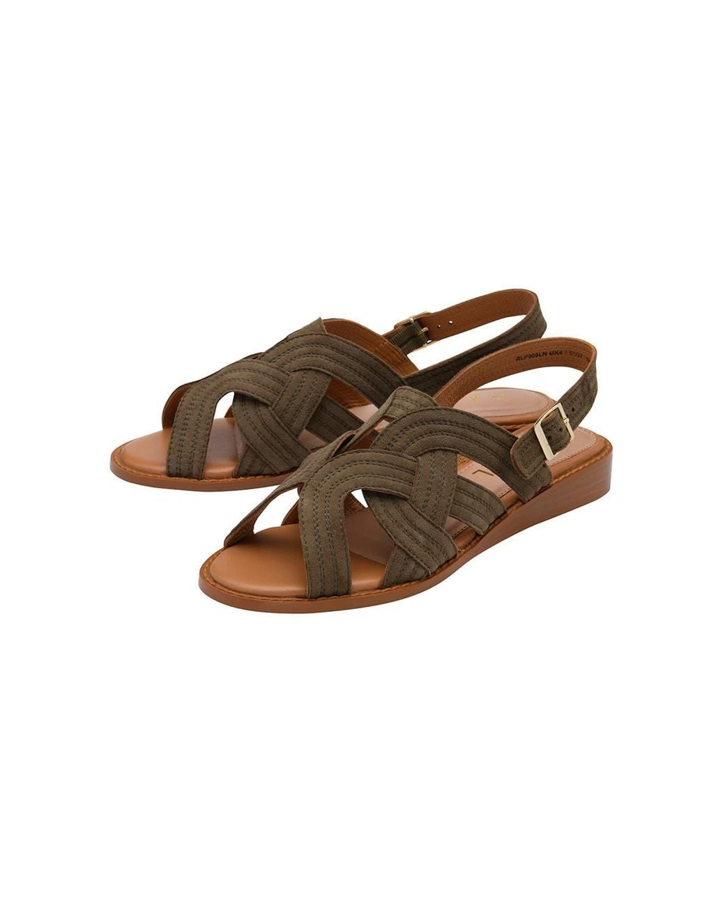 Ravel Brown 'Waren' Leather Ankle-Strap Sandals