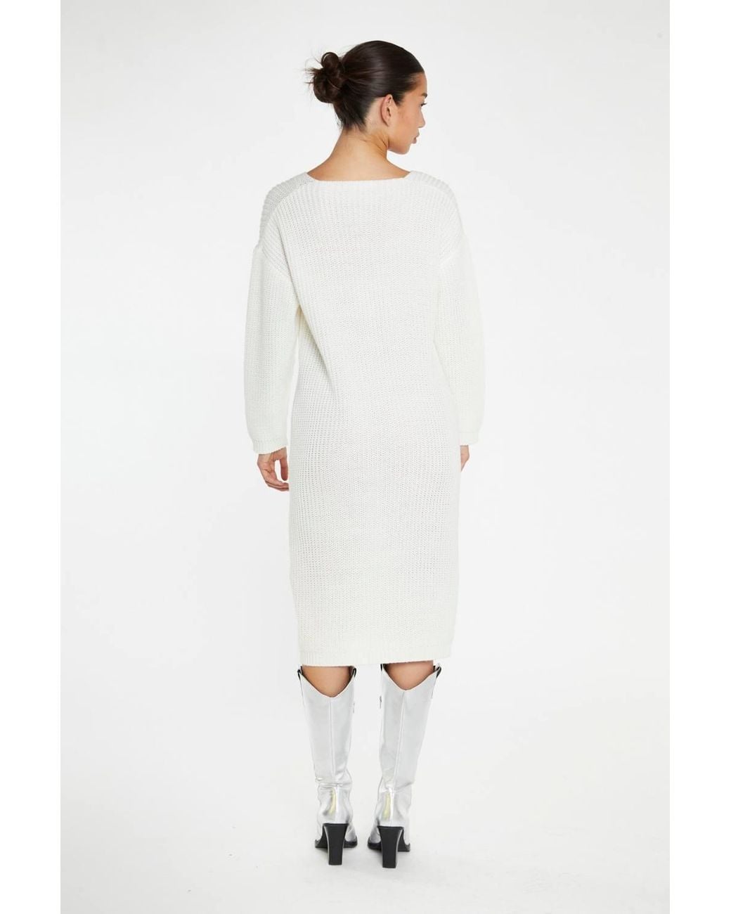 Shnoo White Jumper Midi-Dress