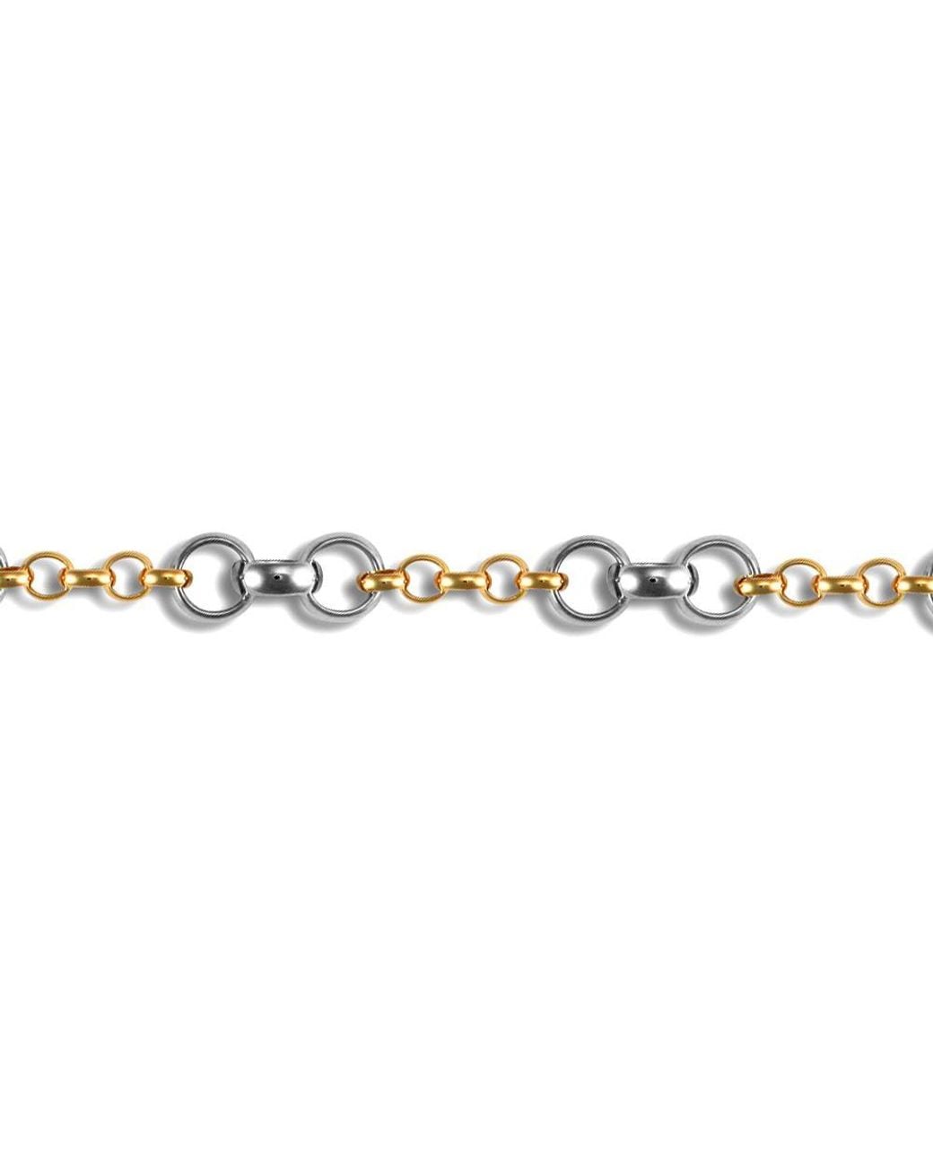 Jewelco London Metallic 9Ct & Belcher 4Mm & 7Mm Gauge Bracelet