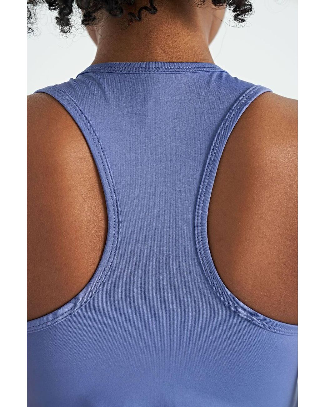 TOMMY LIFE Blue Sleeveless Crew Neck Active Top