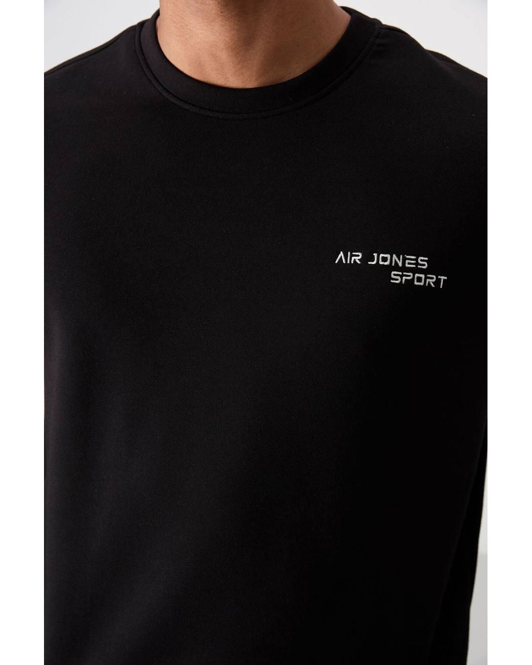 TOMMY LIFE Black Long-Sleeve Sweatshirt & Pants Set for men