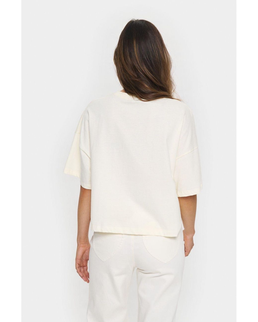 Saint Tropez White Jalinusz Boxy Fit T-Shirt