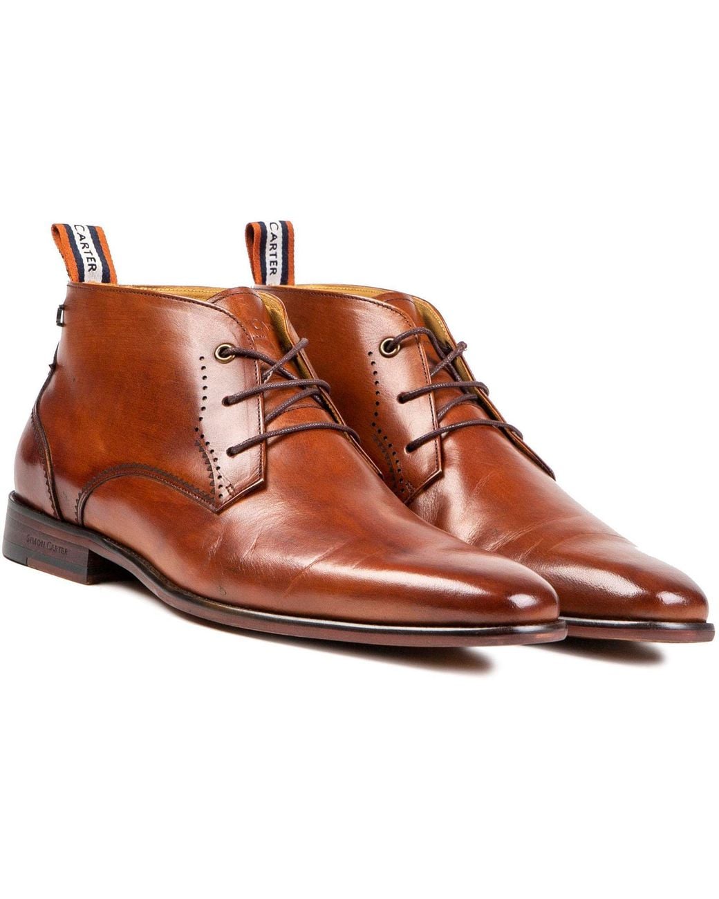Simon Carter Brown Collie Chukka Boots for men
