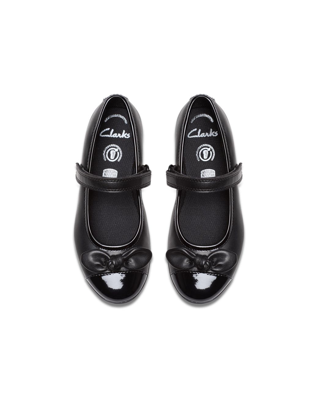 Clarks Black Dance Beam Kid Mary Jane, Riptape, School Shoes
