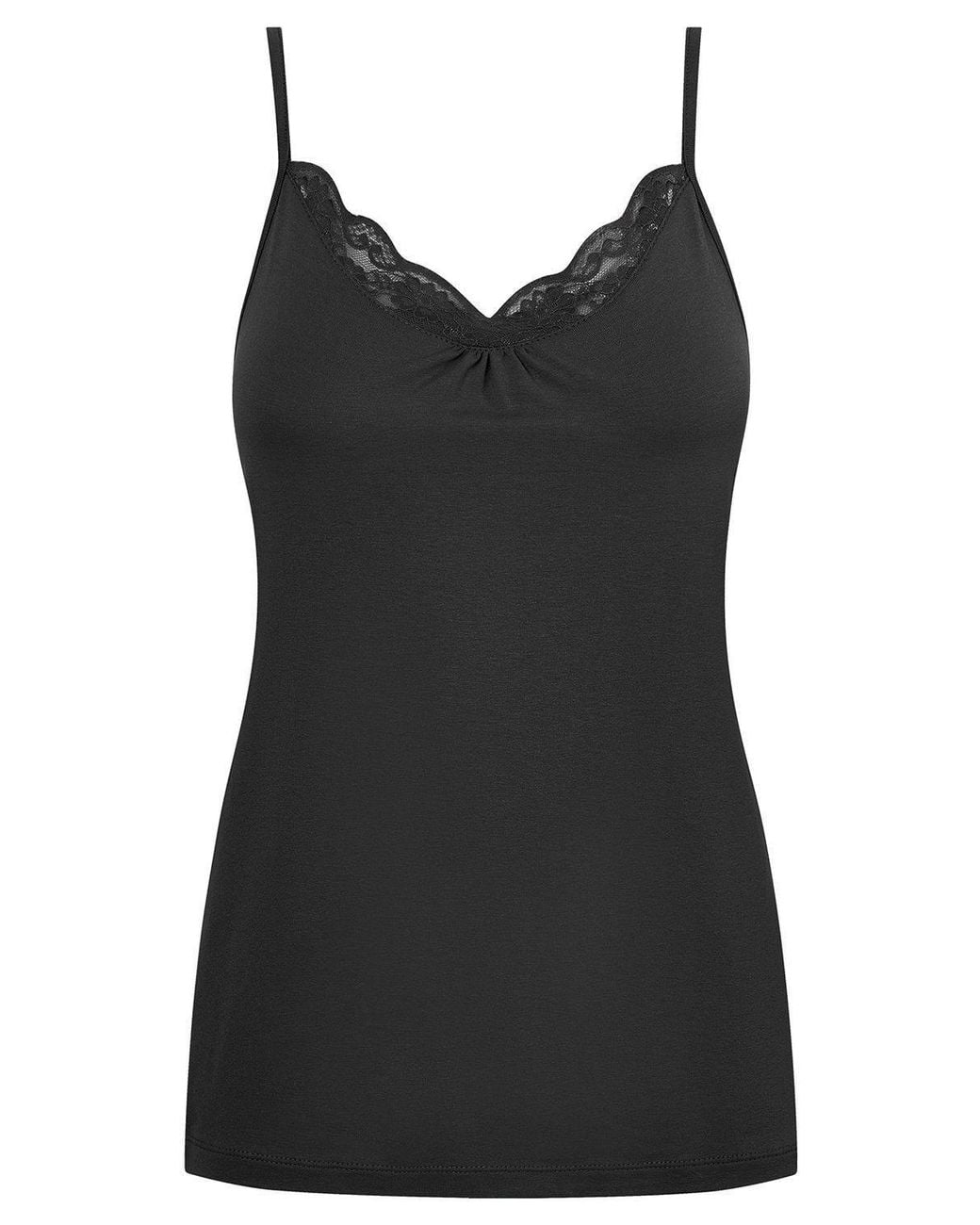Joe Browns Black Basic Adjustable Strap Lace Insert Cami Top
