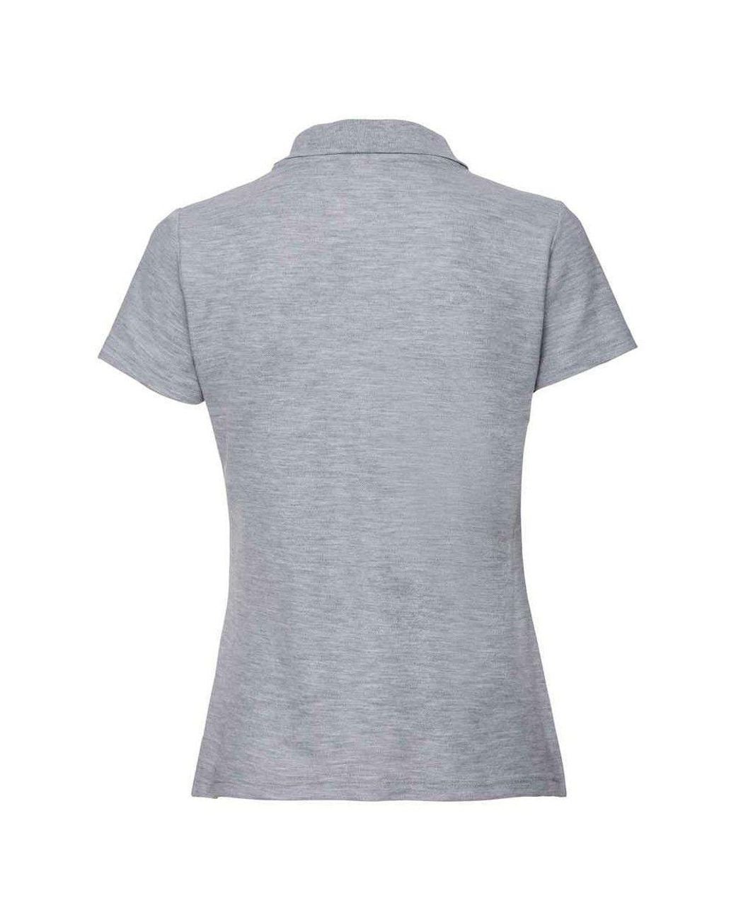 Russell Gray Classic Plain Polycotton Polo Shirt