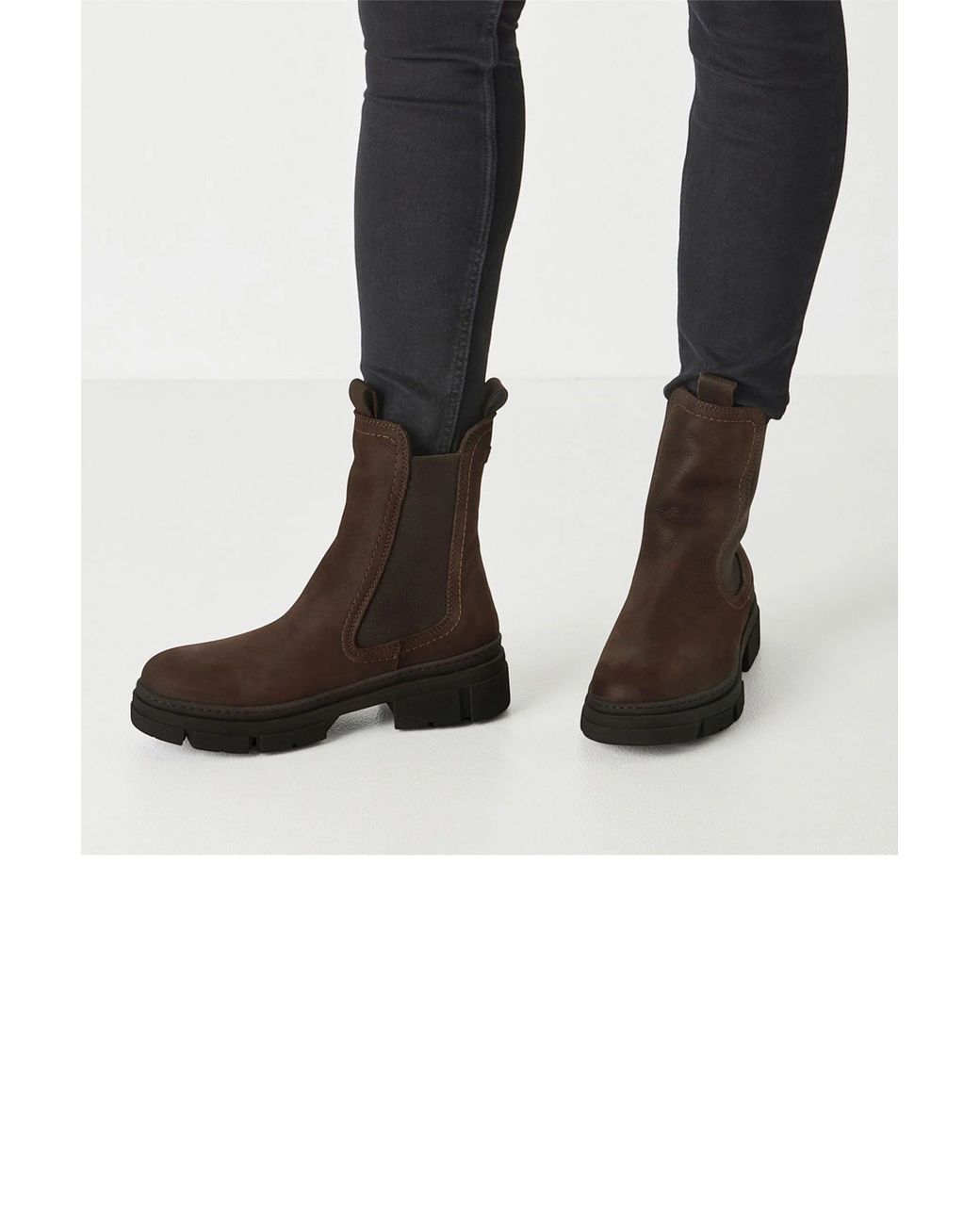 Infinity Leather Brown Tamaris Leather Classic High Pull-On Chelsea Ankle Boots