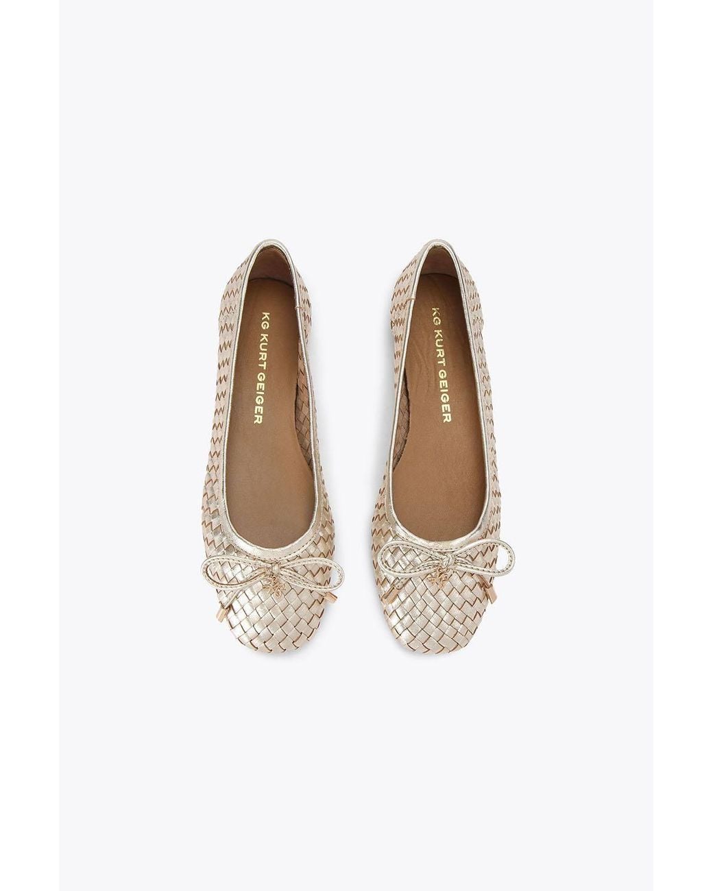 KG by Kurt Geiger White 'Nora' Leather Flats