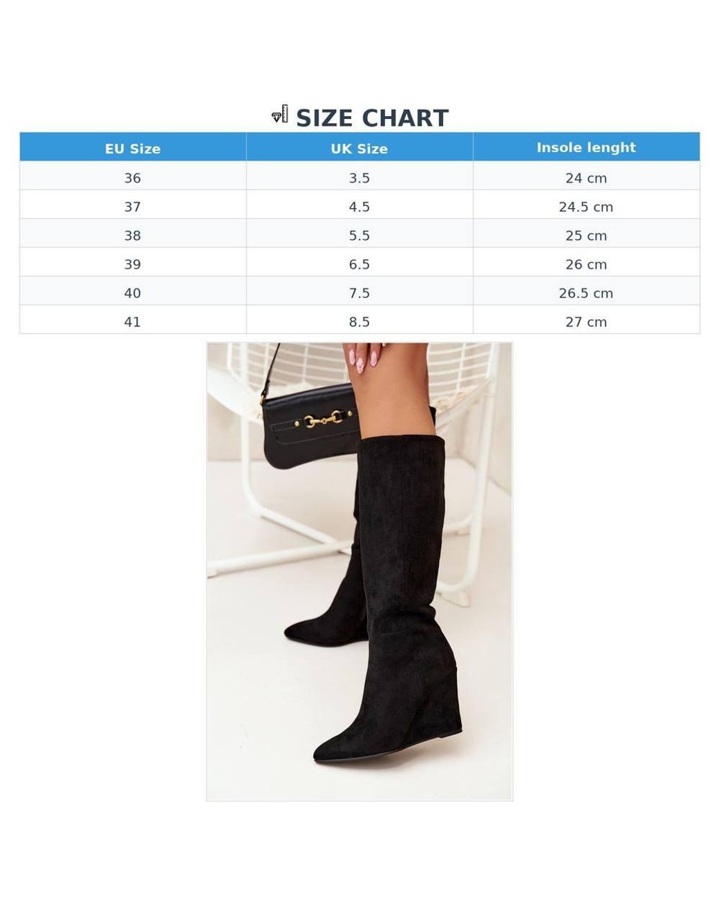 Love Lace Black Wedge Suede Over The Knee Boots