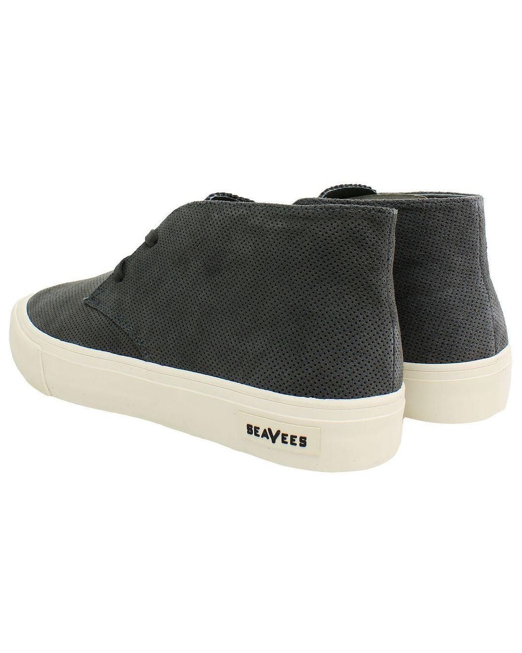 Seavees Gray Maslon Desert Lace-Up Suede Leather Boots for men