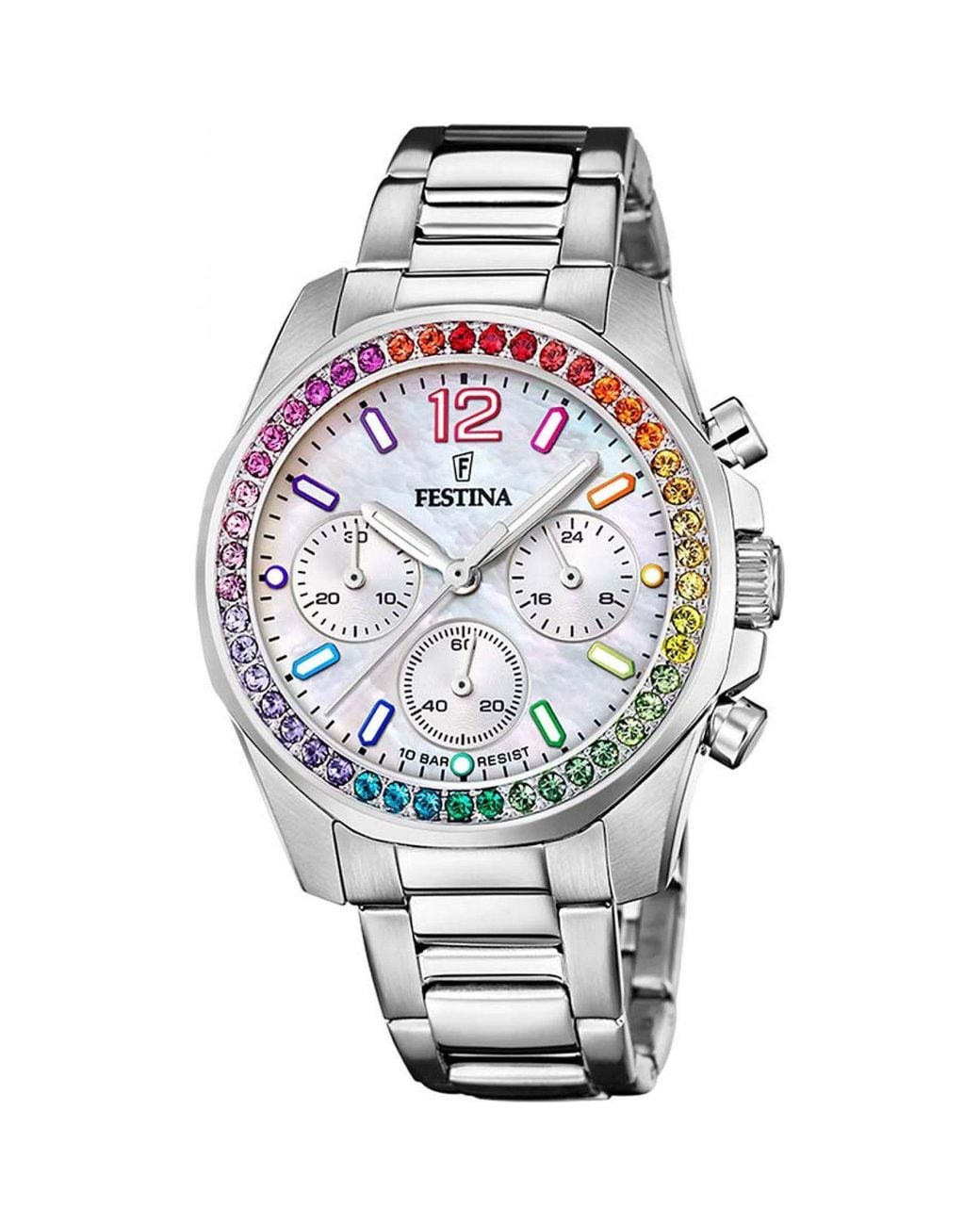 Festina Metallic F20606-2 Boyfriend 38Mm Quartz Watch
