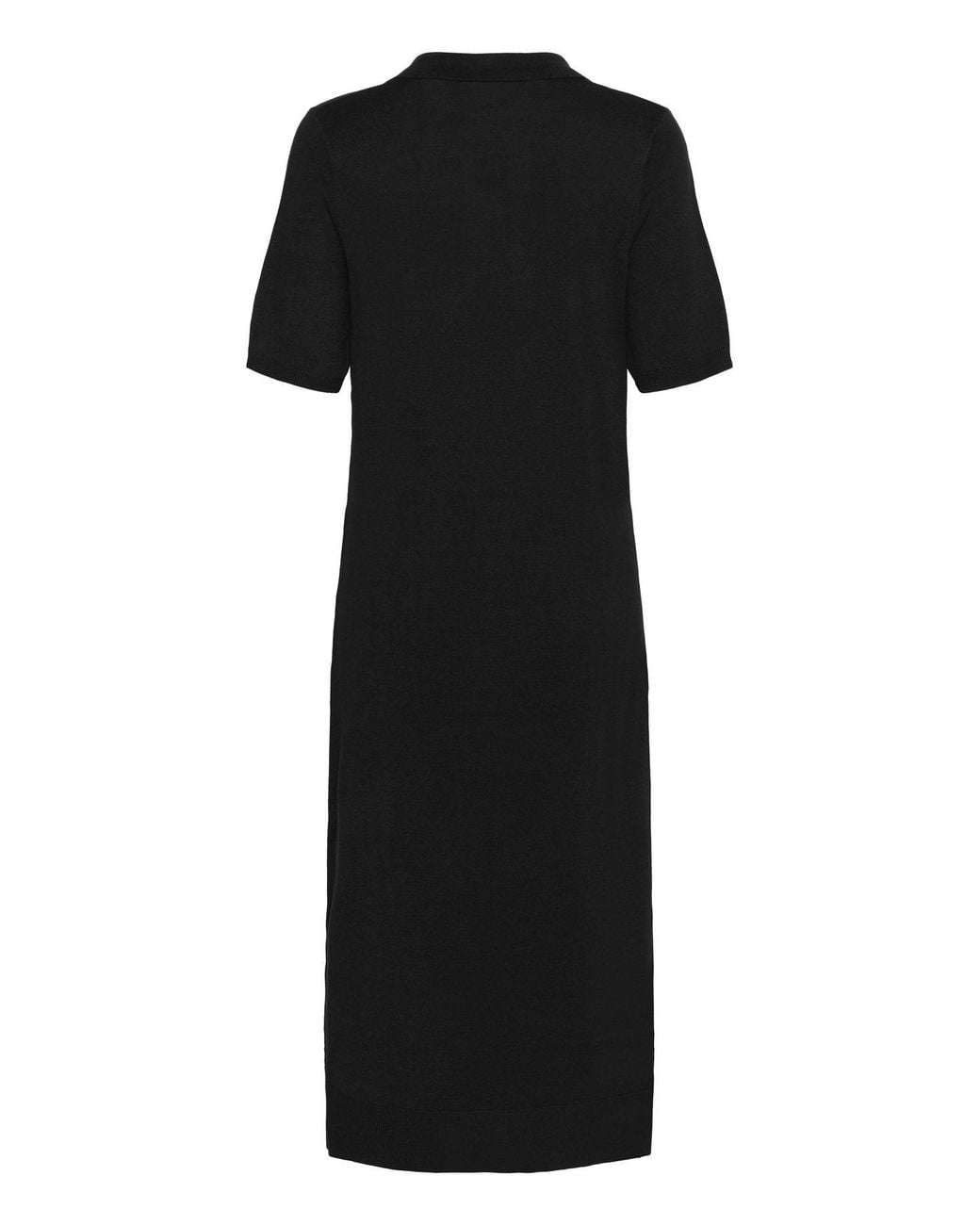 Kaffe Black Kalizza Knit Short Sleeves Polo Dress