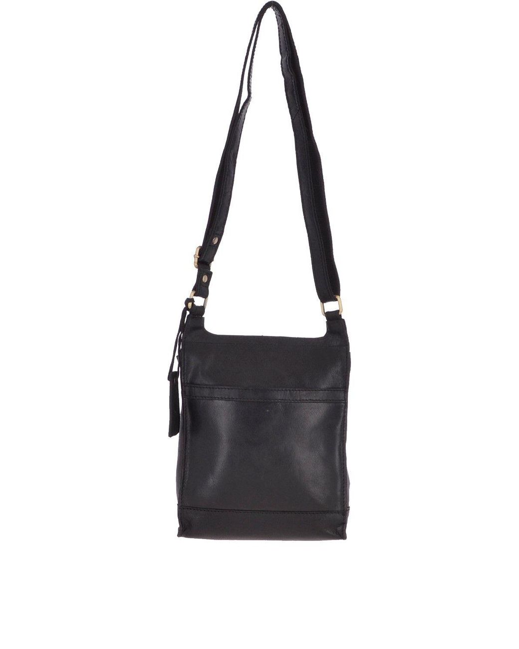 Ashwood Leather Black Vintage Small Leather Travel Shoulder Bag