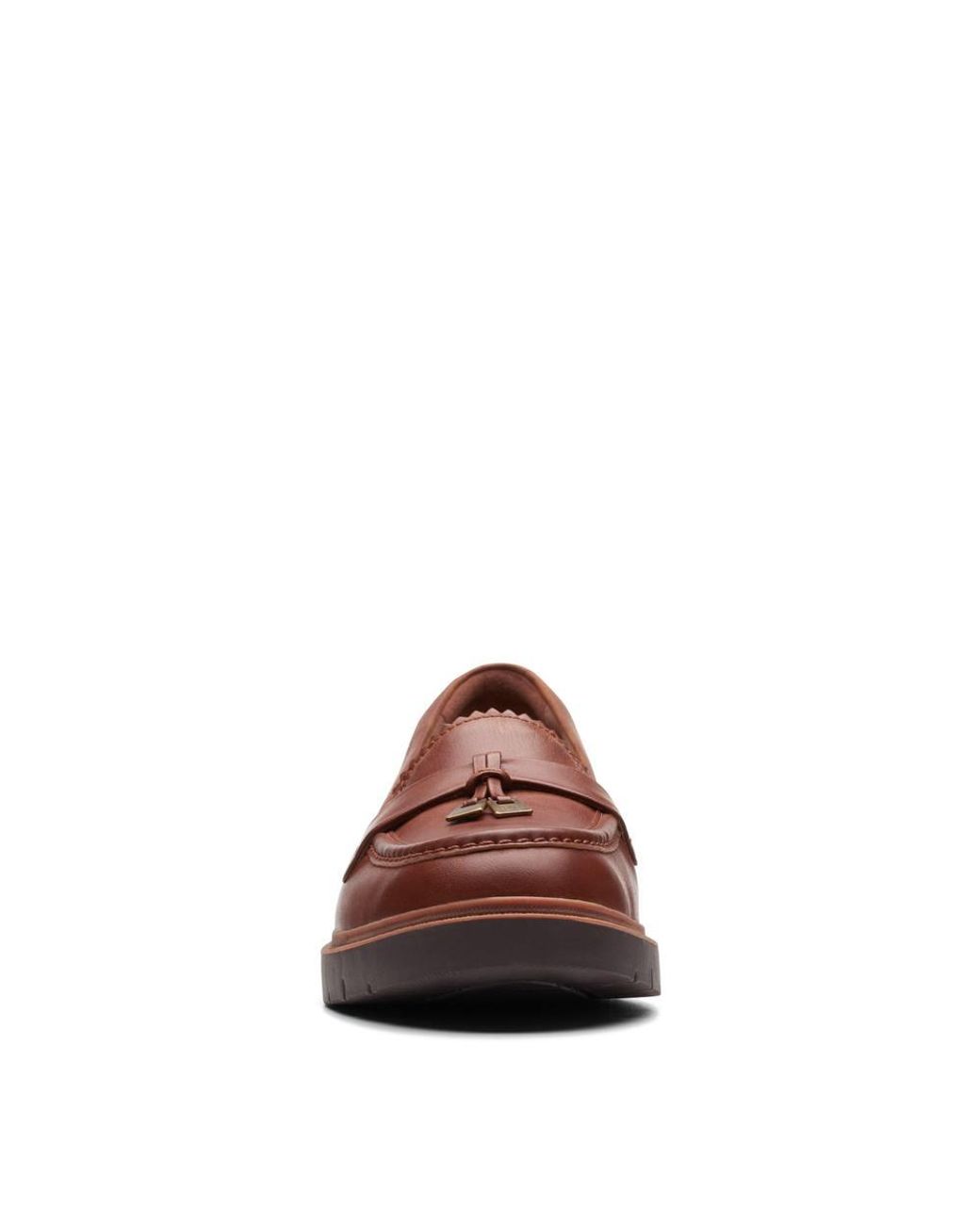 Clarks Red Westlynn Bella Tan Leather Loafers