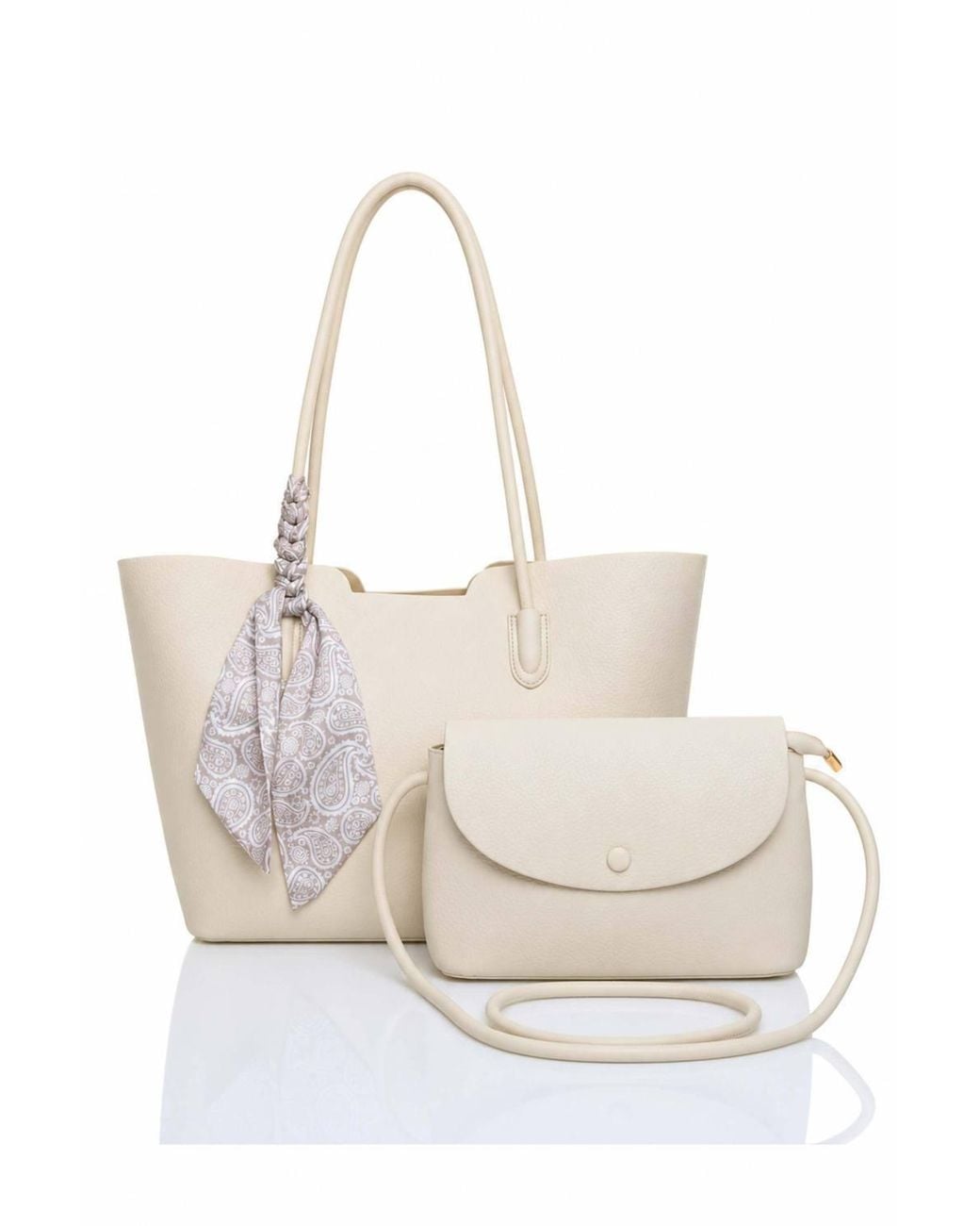 AJVANI White Medium Everyday Work Casual Tote Shoulder Bag