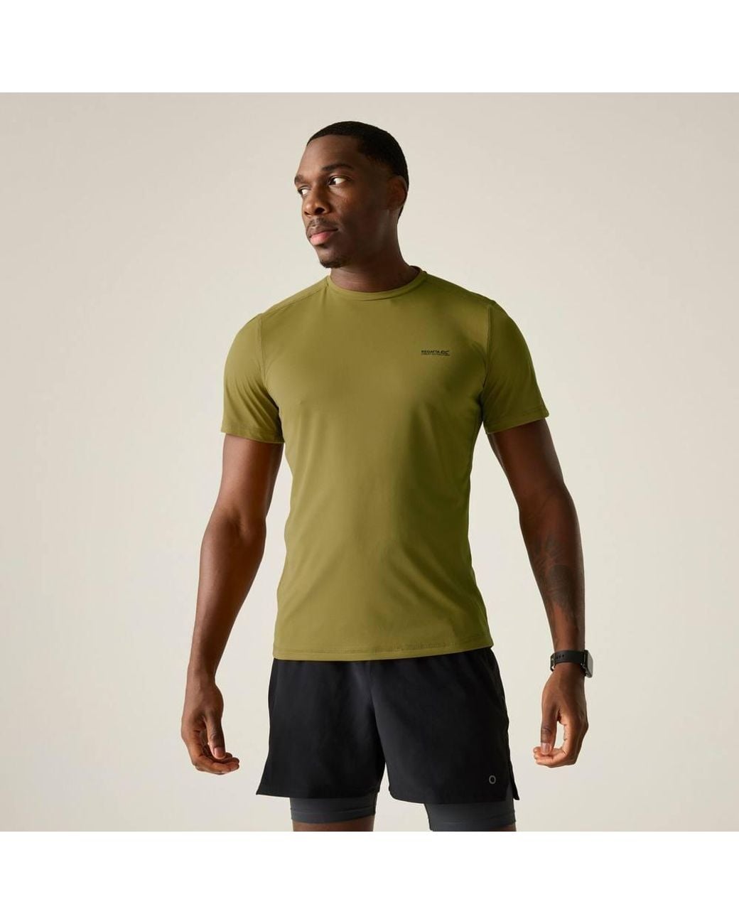 Regatta Green Mindo Anti-Insect Short Sleeved Mesh T-Shirt for men