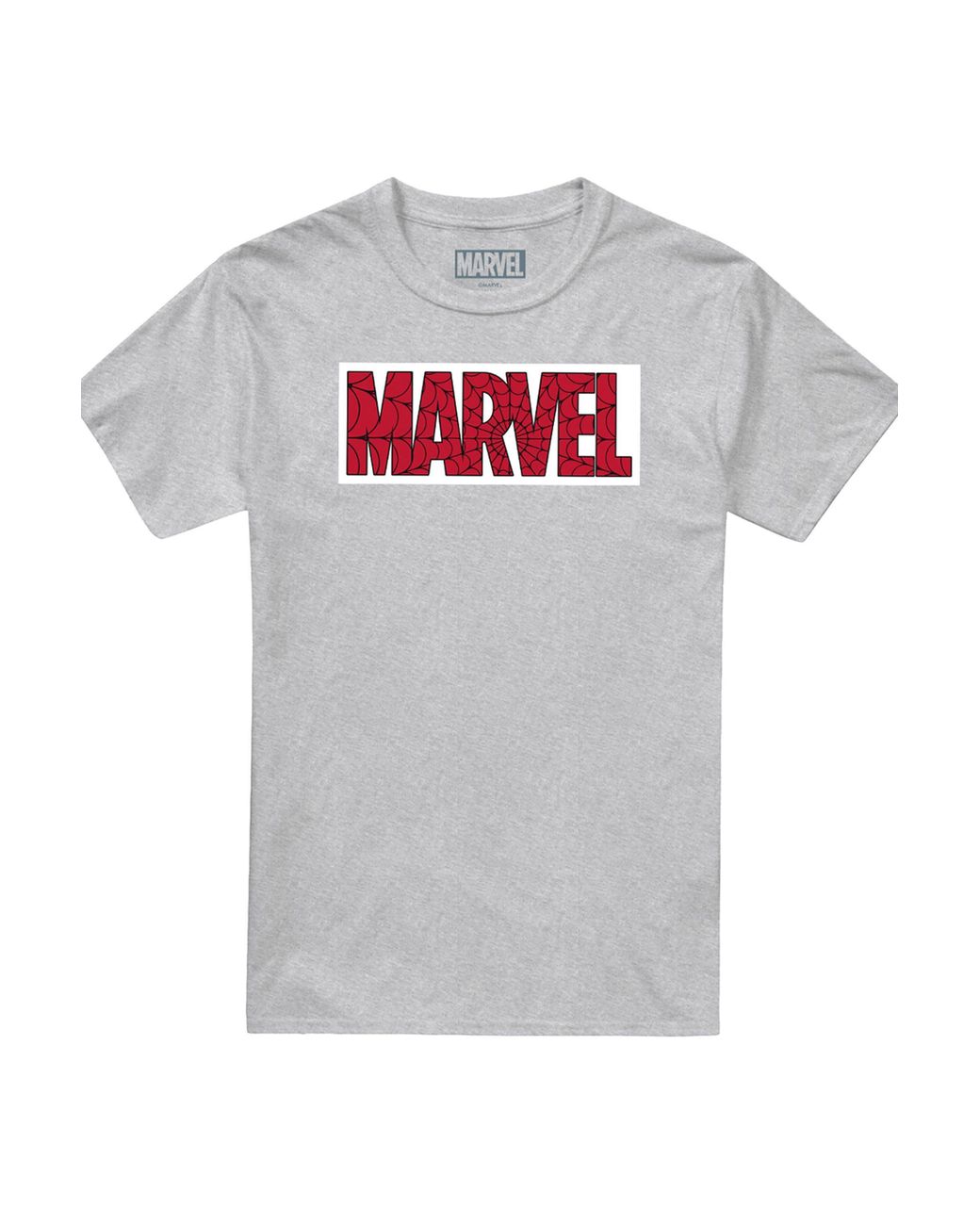 Marvel Gray Web T-Shirt, Athletic Heather