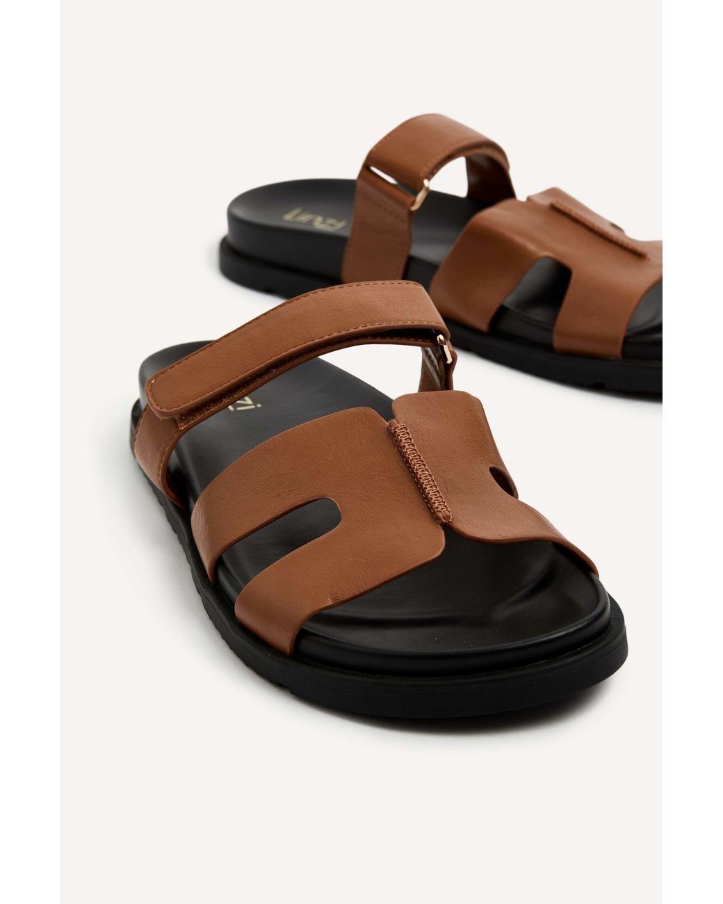 Linzi White Emmy Faux Leather Sandals