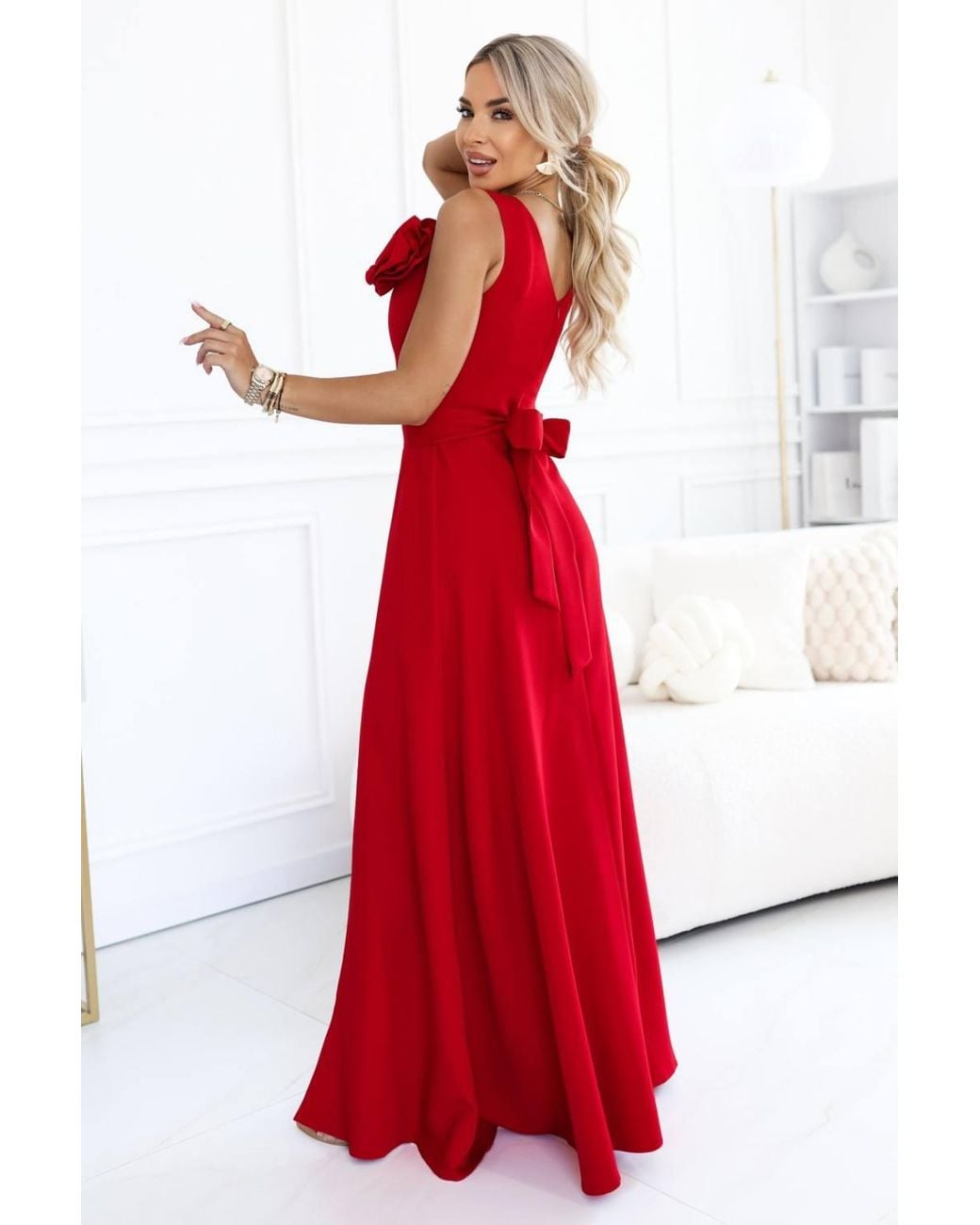 Love Lace Flared Strappy Fit & Flare Dress With Belt