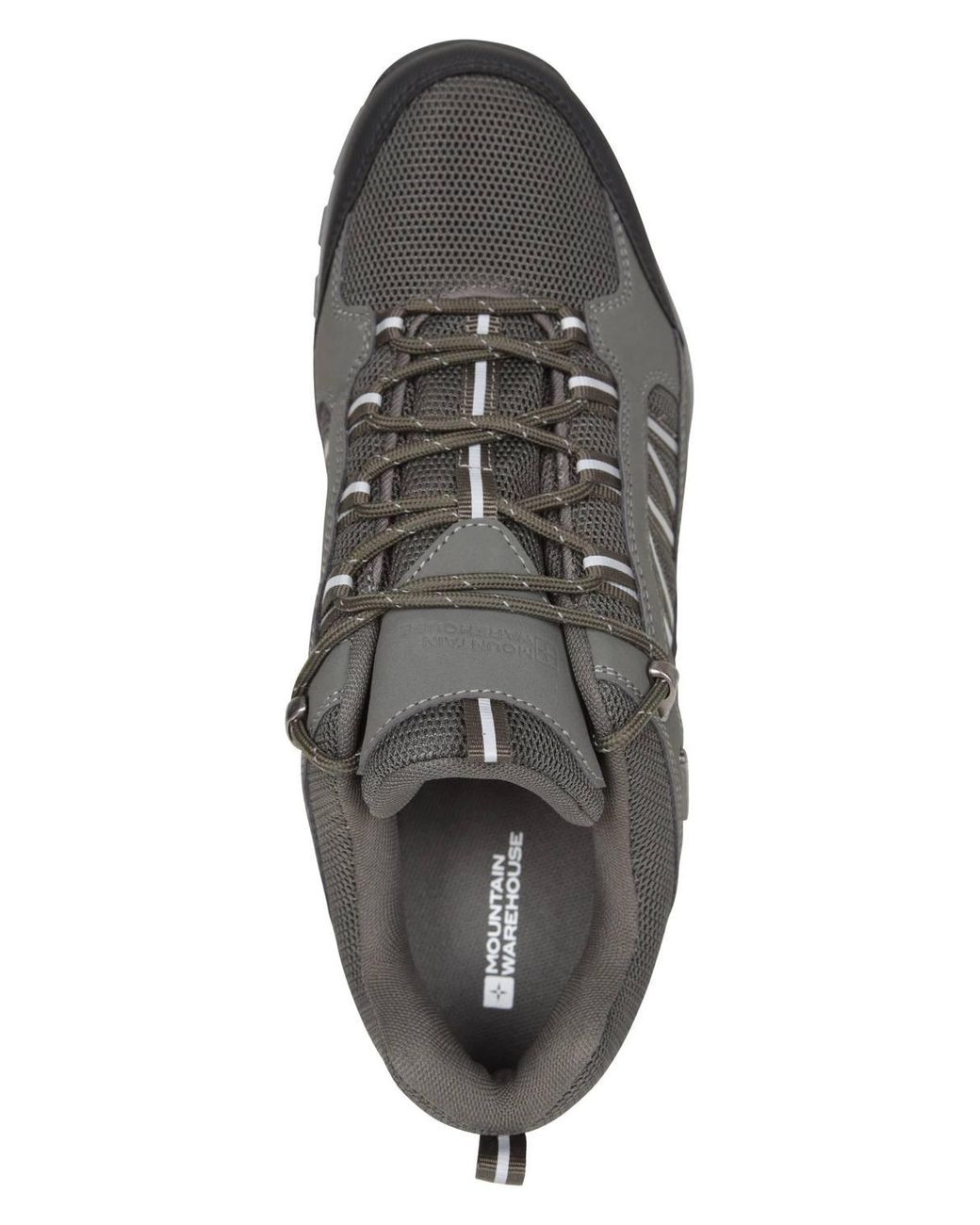 Mountain Warehouse Gray Path Walking Shoes Breathable Waterproof Gym Trainers for men