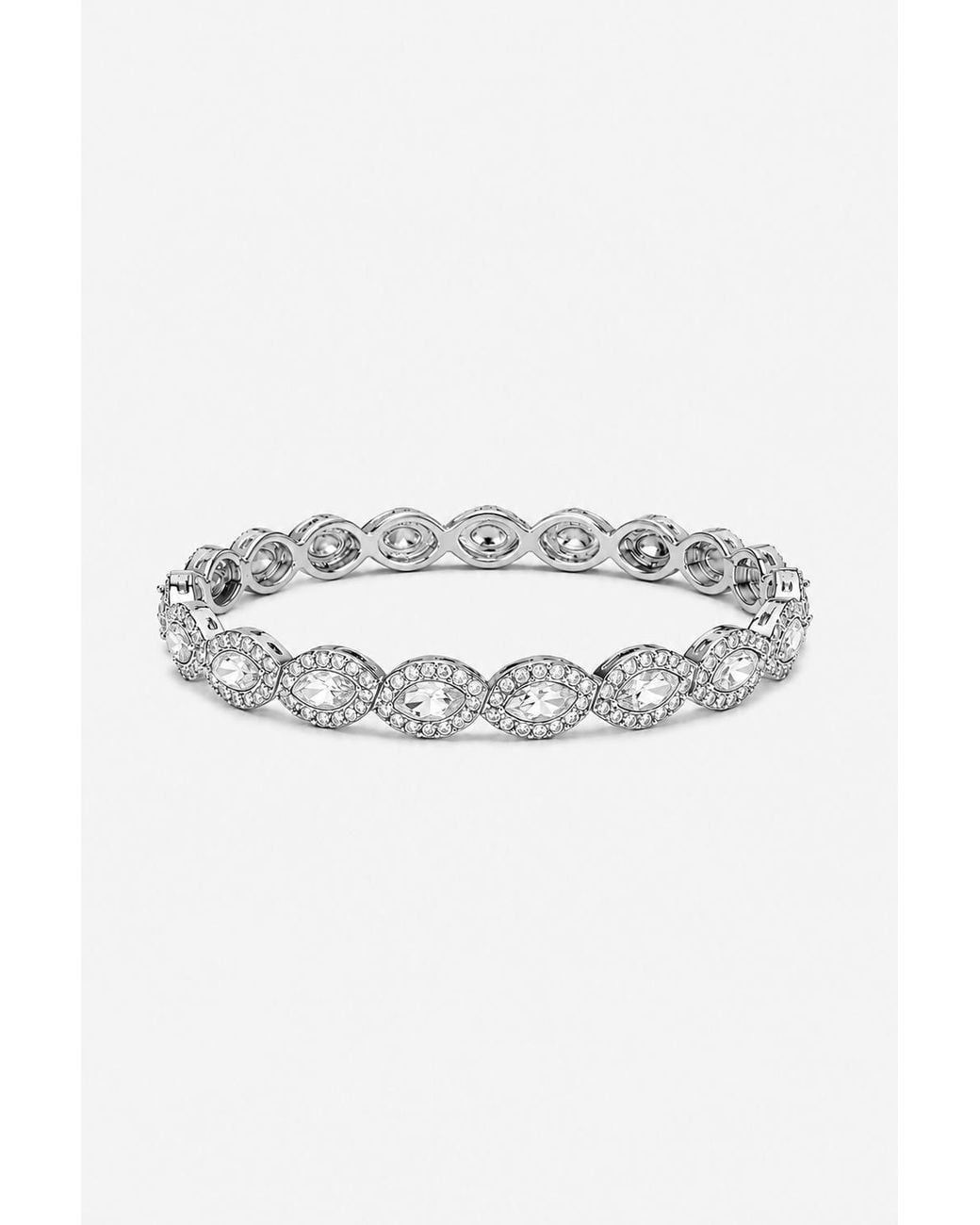 Jon Richard Metallic Plated & Crystal Navette Stretch Bracelet