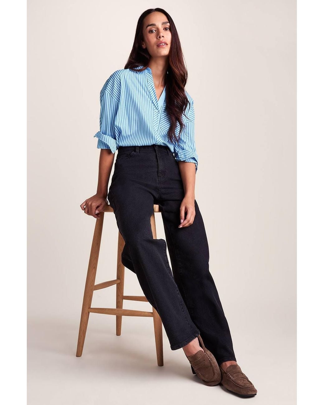 TOG24 Blue 'Helena' 100% Cotton Long Sleeve Shirt