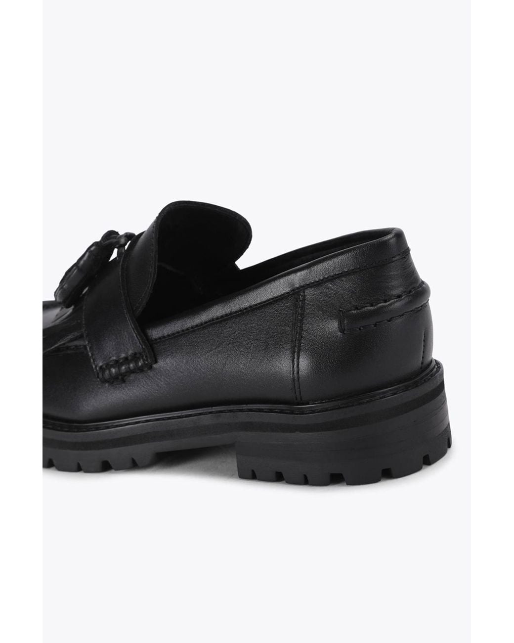 Steve Madden Black 'Minka Leather' Leather Flats