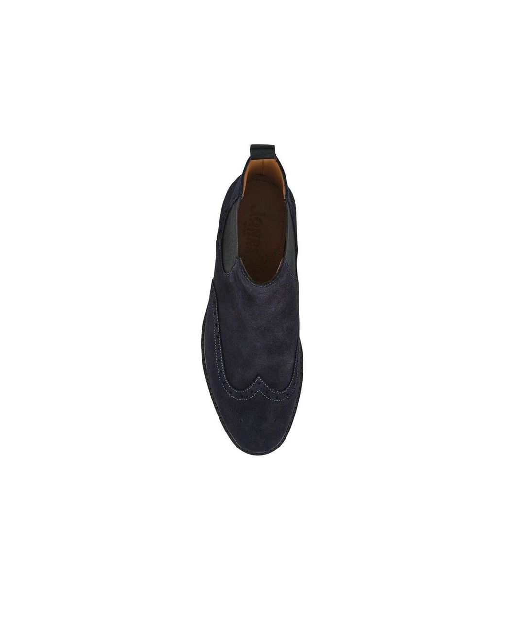 Jones Bootmaker Black Fieldston Brogue Wingtip Chelsea Boots for men