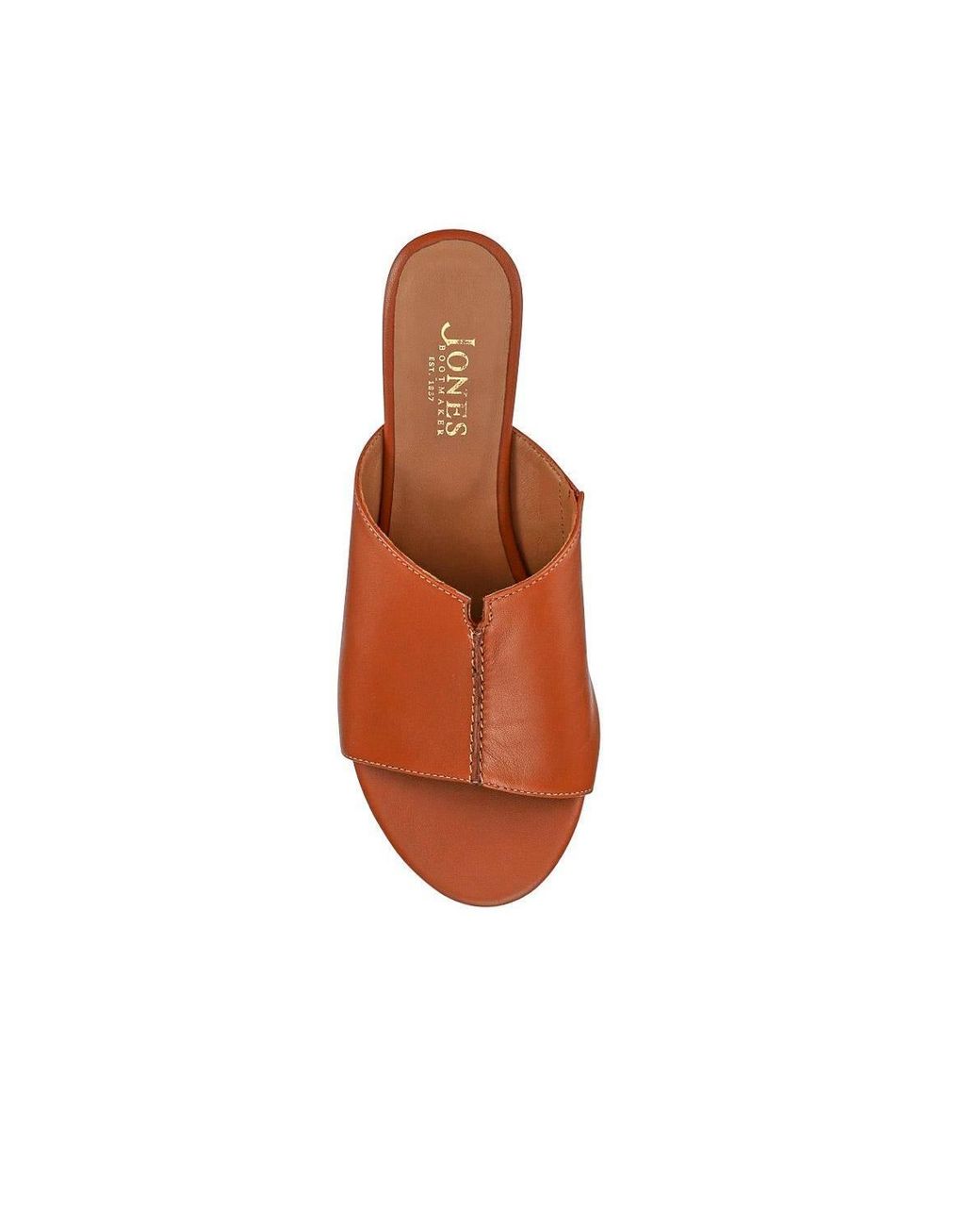 Jones Bootmaker Brown Jocelyn Leather Wedge-Heel Mules