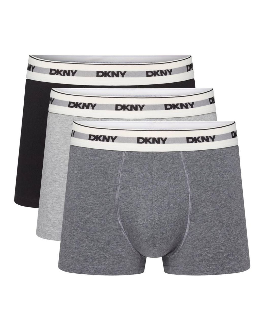 DKNY Gray 3 Pack Tuscumbia Trunks for men