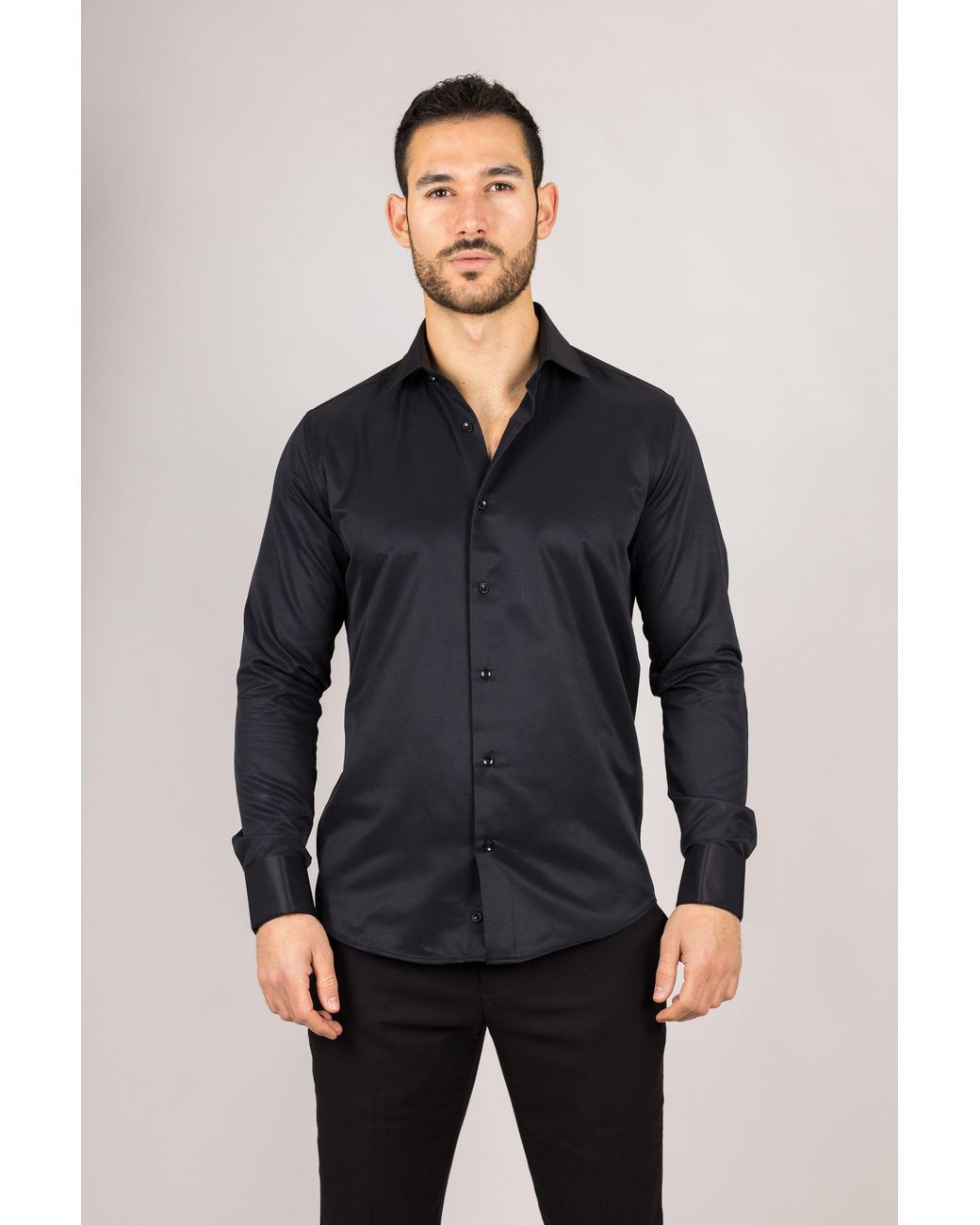 TruClothing Blue Long Sleeve Regular Fit Double Cuff Twill Oxford Shirt for men